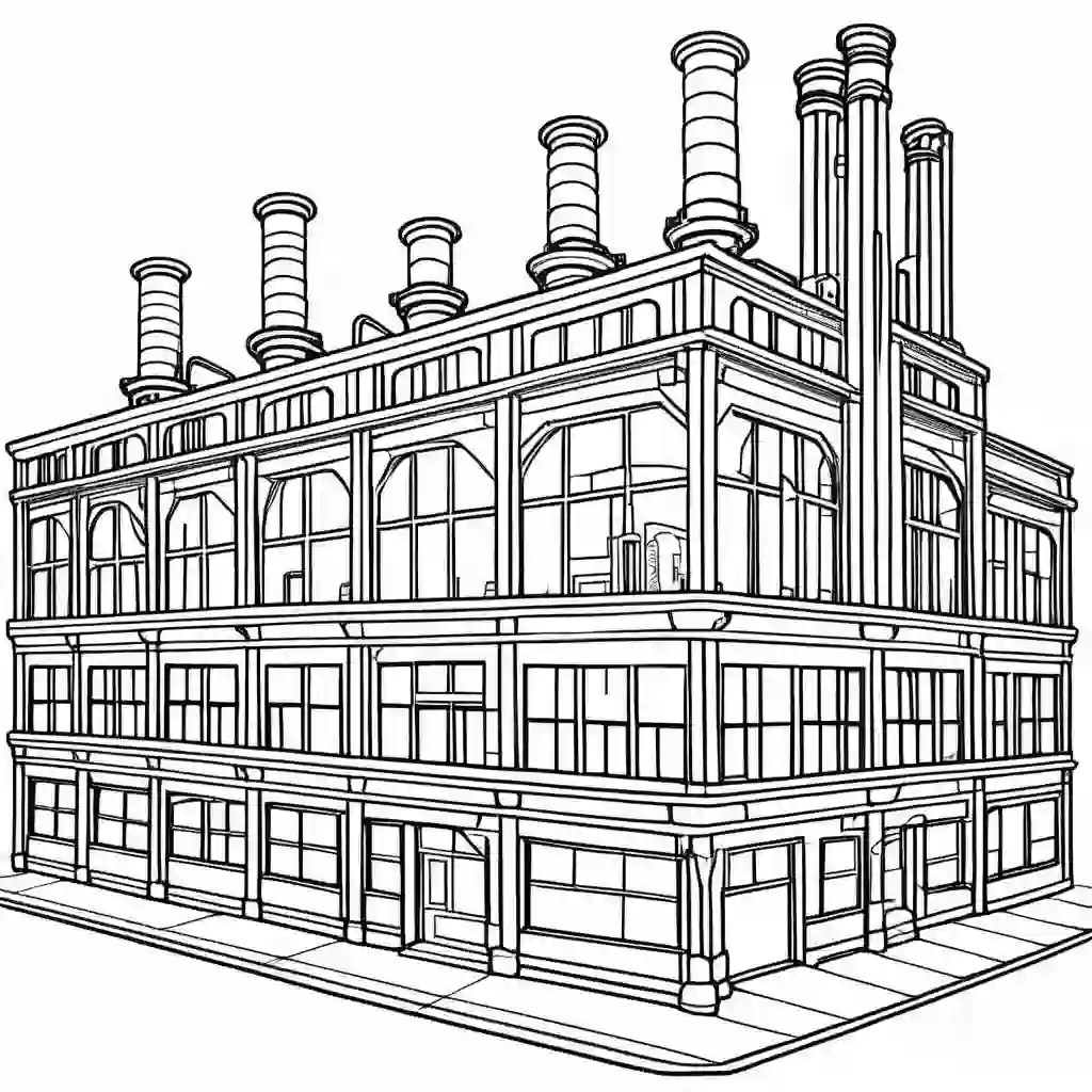 Factories coloring pages